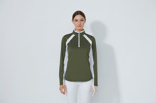 1000571 - Panel Long Sleeve Half Neck