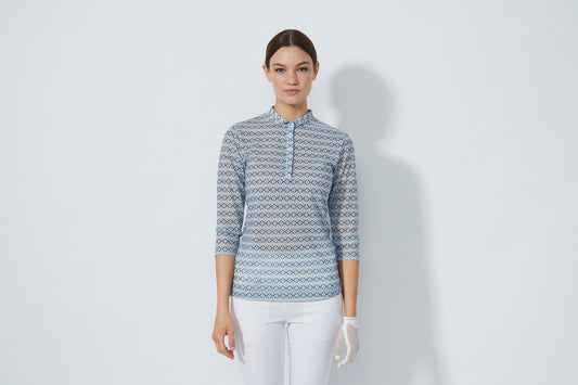 1000637 - Breeze Mesh 3/4 Sleeve Polo Shirt