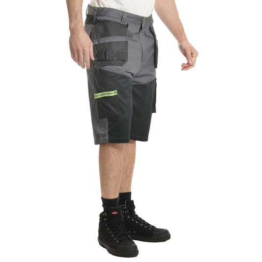 LCSHO812 - Hi Vis Detail Stretch Holster Work Cargo Shorts