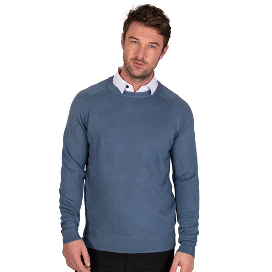 IGKNT2126 - Mens Raglan Sleeve Crew Neck Knit Jumper