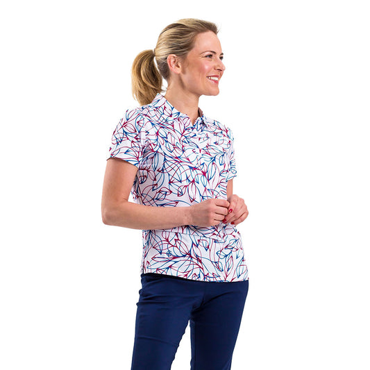 IGLTS2324 - Ladies 'Summer Leaf' Print Polo Shirt