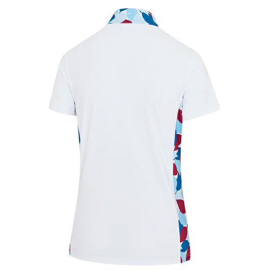 IGLTS2331 - Ladies 'Leaf' Printed Collar & Side Panels Polo Shirt