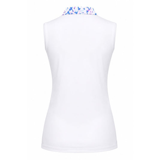IGLTS2475 - Ladies Sleeveless Polo Shirt Printed Collar
