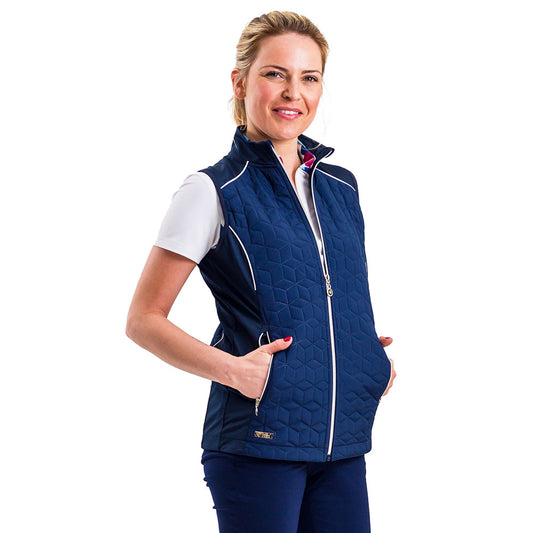 IGLVST2338 - Ladies Contrast Piping Padded Gilet