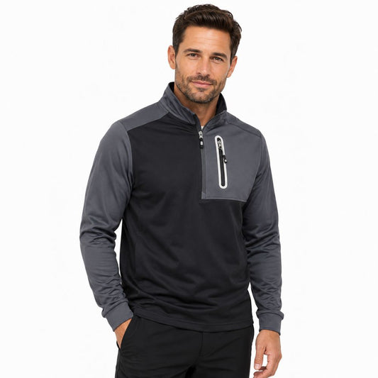 IGTOP2449 - Men’s Colour Block Quarter Zip Top Layer