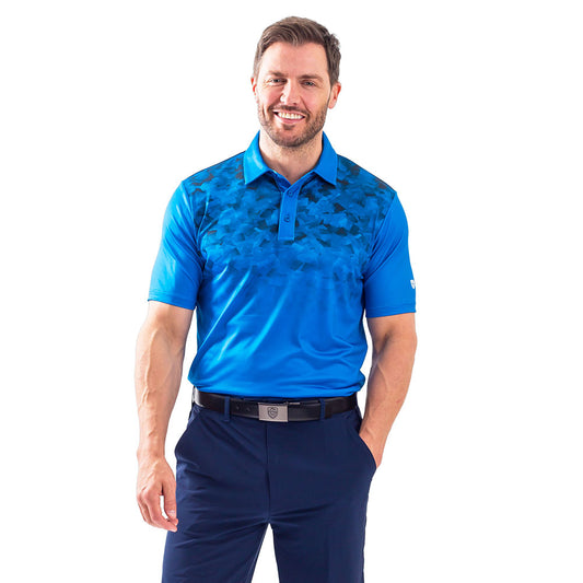 IGTS2343 - Men's Graded Print Golf Polo Shirt