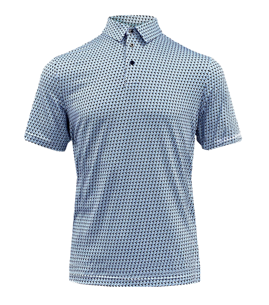 IGTS2402 - Men's All Over 'Geo' Print Polo Shirt