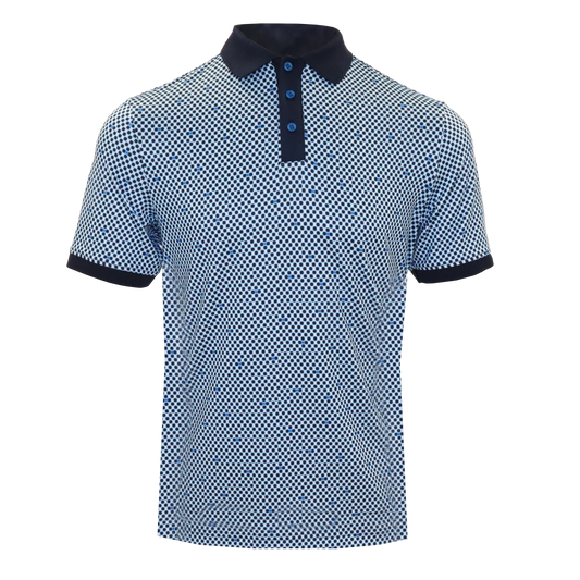 IGTS2403 - Men's All Over 'Dot' Print Polo Shirt