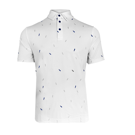 IGTS2405 - Men's All Over 'Golf' Print Polo Shirt