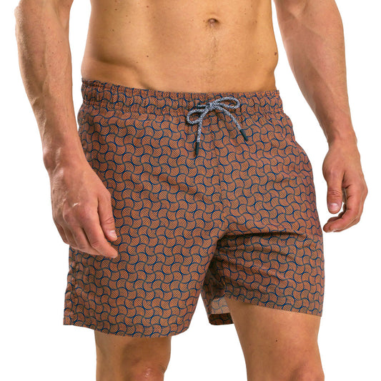 RCSHO799 - Mens Swirl Print Swim Shorts