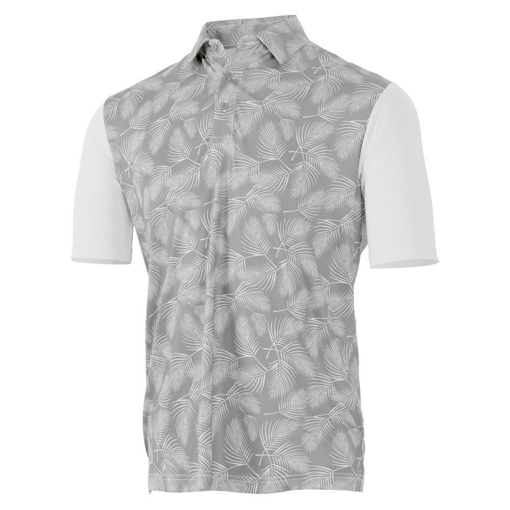 Tropical Palm Leaf Pineapple Print Men's Golf Shirts