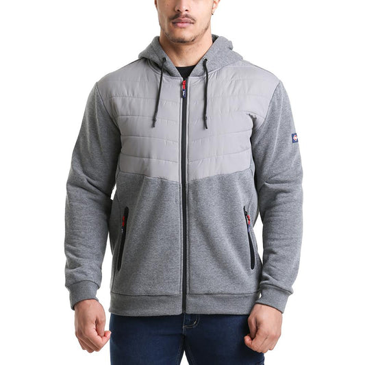 LCJKT126 - Men's Quilted Hooded Sweat Jacket