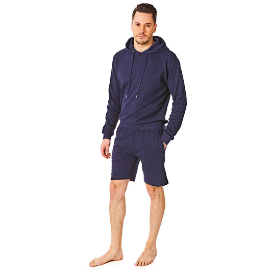 RCSET762 - Men's Waffle Hooded Top & Short Set