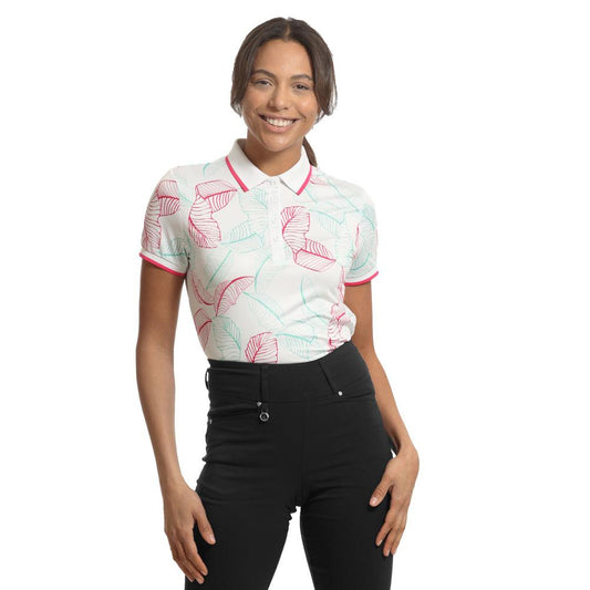 IGLTS2300 - Ladies Leaf Print Polo Shirt