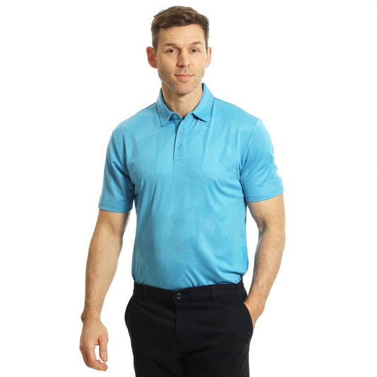 IGTS2288 - Men's Jacquard Knit UV Protection Golf Polo Shirt