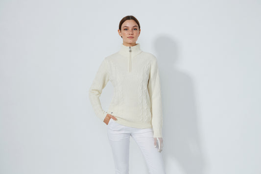 1000563 - Cable Long Sleeve Pullover Lined