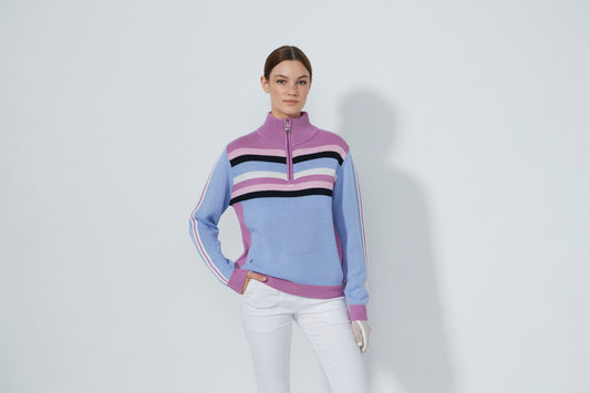 1000611 - Multi Striped Long Sleeve Pullover unlined