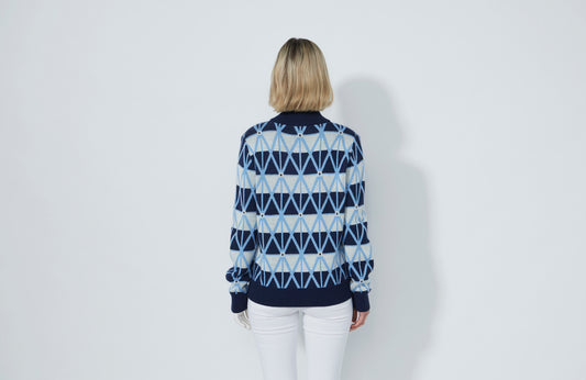 1000617 - Argyle Half neck Pullover lined