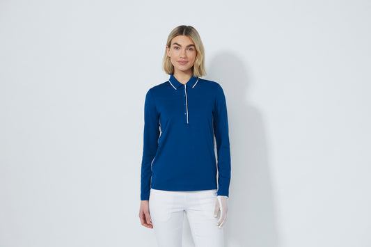 1000626 - Studs Logo Long Sleeve Polo Shirt
