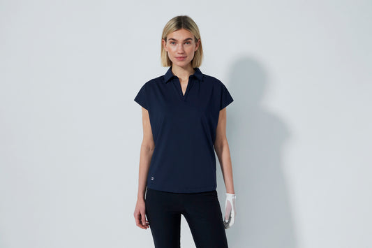 1000392 - Bella Birdie Cap Sleeve Polo Shirt