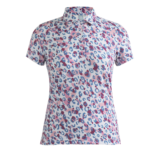 IGLTS2411 - Ladies All Over 'Leopard' Print Polo Shirt