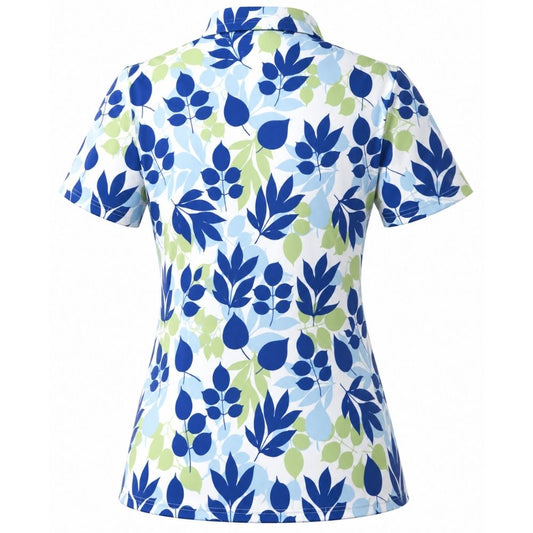 IGLTS2473 - Ladies Polo Shirt All-Over 'Petal' Print