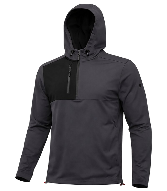 IGTOP2444 - Men’s ¼ Zip Colour Block Hoody