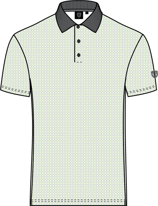 IGTS2406 - Men's All Over 'Chain' Print Polo Shirt