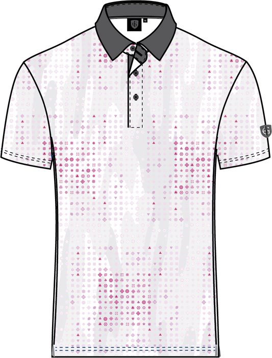 IGTS2407 - Men's All Over 'Abstract Camo' Print Polo Shirt