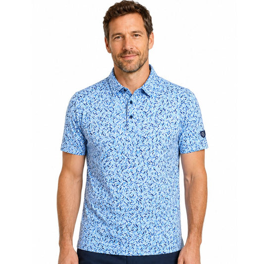 IGTS2465 - Men's All-Over 'Leaf' Polo Shirt