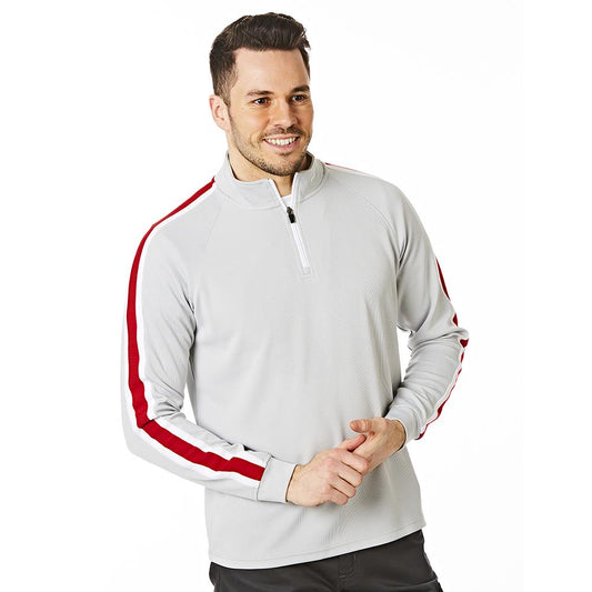 UPMID1726 - Mens Zip Neck Rib Mid Layer